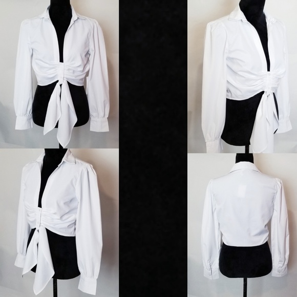 Tie Front Crop Top - Picture 6 of 6